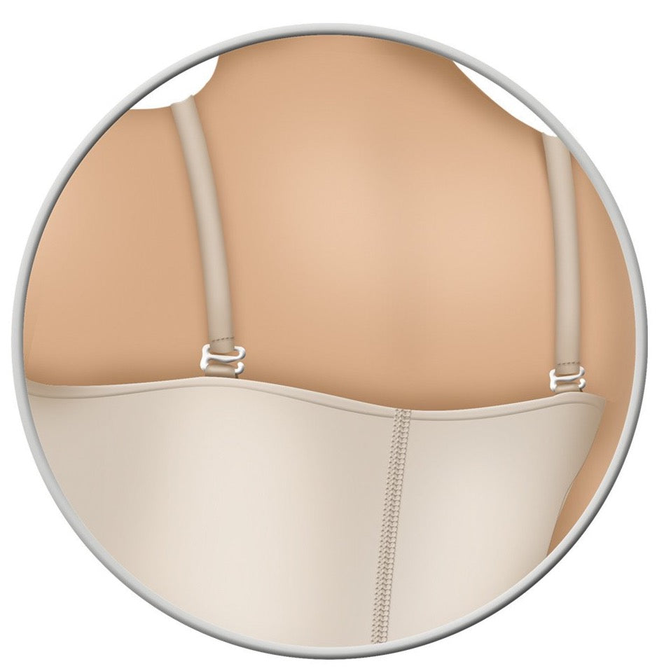 Diane & Geordi 002389 Extra Firm Control Strapless Open Bust Bodysuit / Latex - Pal Negocio