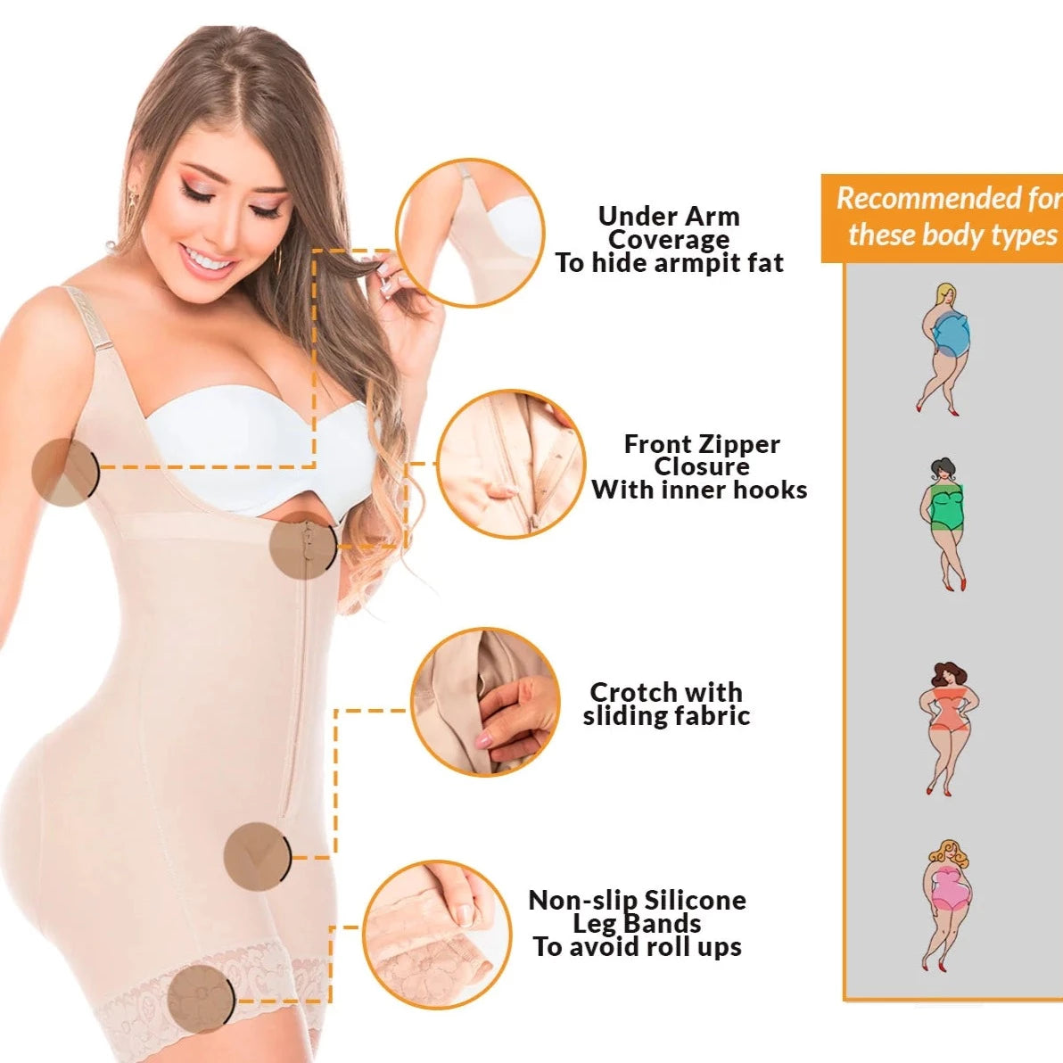 Fitted Short Natural Butt Lifting