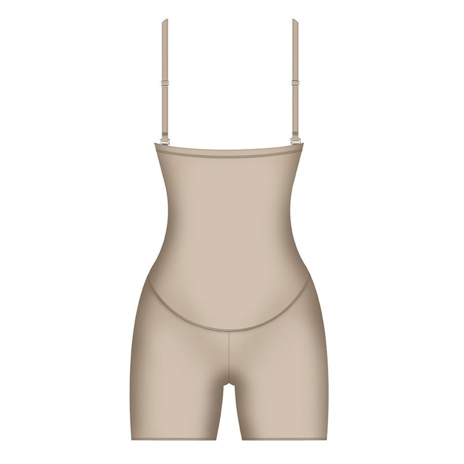 Diane & Geordi 002389 Extra Firm Control Strapless Open Bust Bodysuit / Latex - Pal Negocio