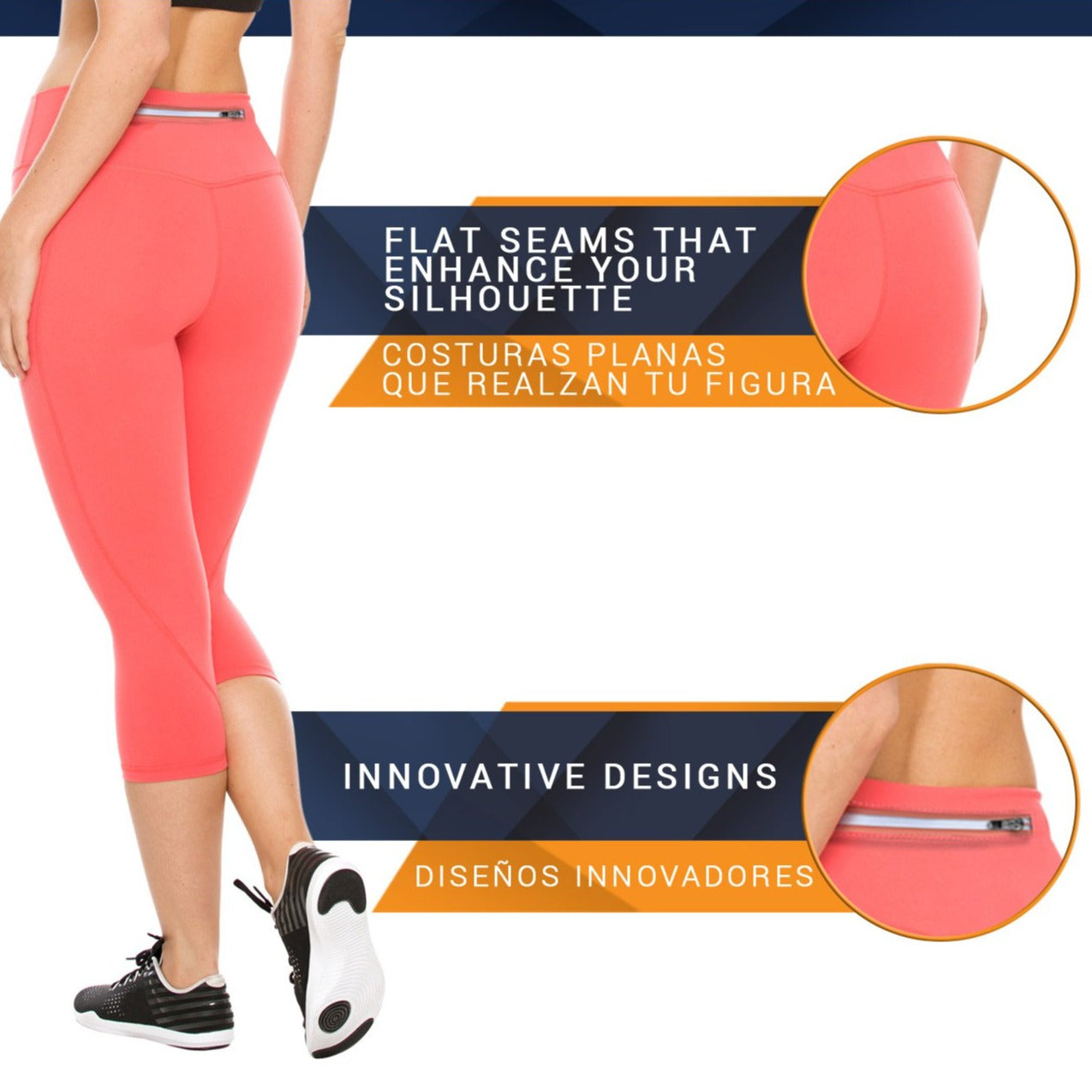 Flexmee 944210 Liberty Mid Rise Capri Leggings for Women | Supplex - Pal Negocio