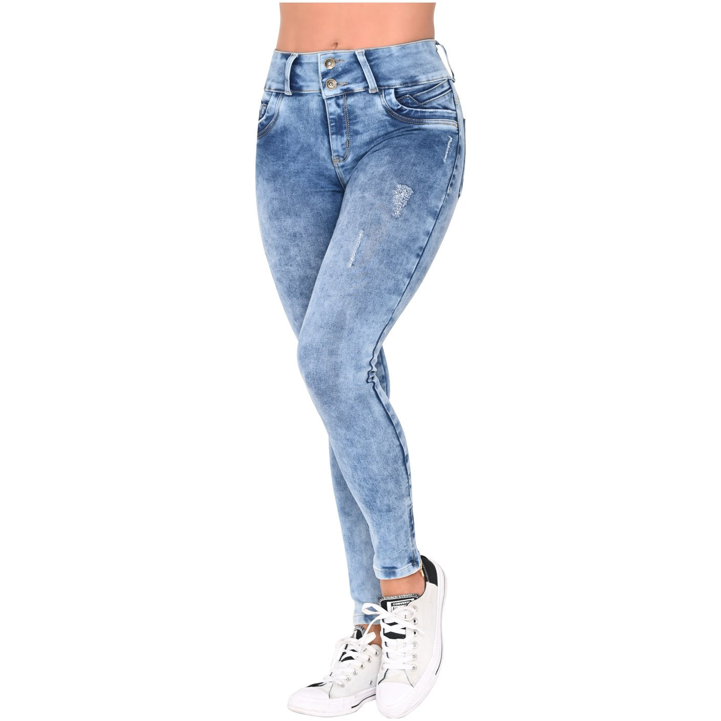 Push-Up Jeans Pre-Washed Style