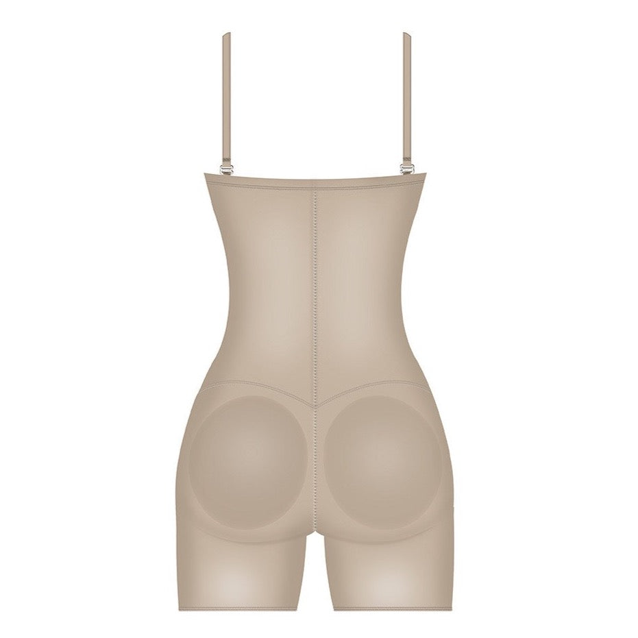 Diane & Geordi 002389 Extra Firm Control Strapless Open Bust Bodysuit / Latex - Pal Negocio