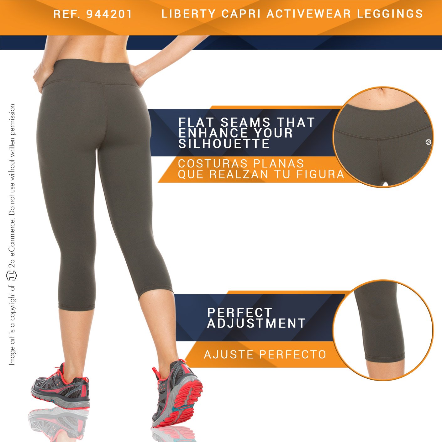 Flexmee 944201 Mid Rise Capri Leggings for Women | Polyamide - Pal Negocio