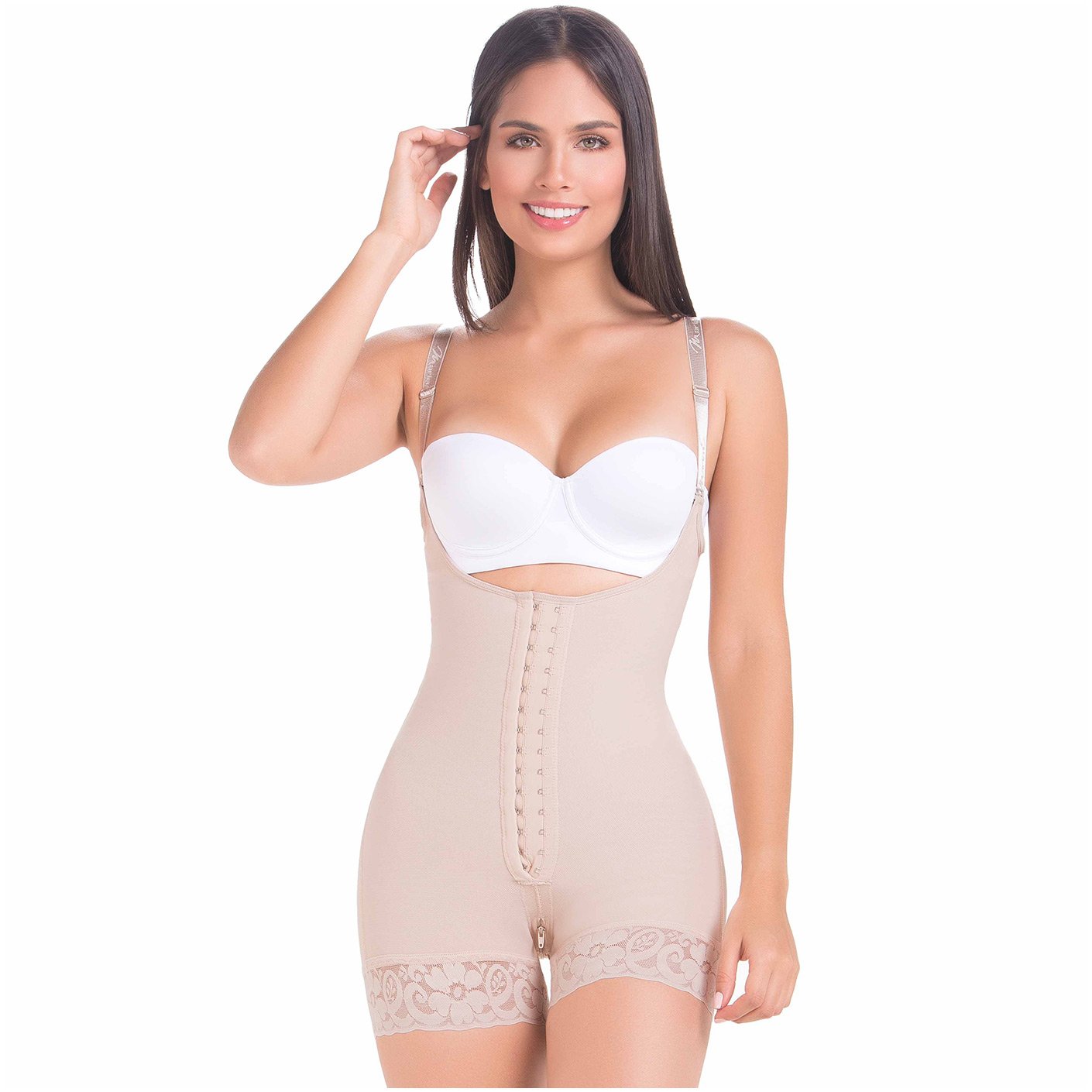 Fajas MariaE FP100 | Postpartum Faja Butt Lifting Shapewear For Daily Use | Open Bust & Front Closure - Pal Negocio