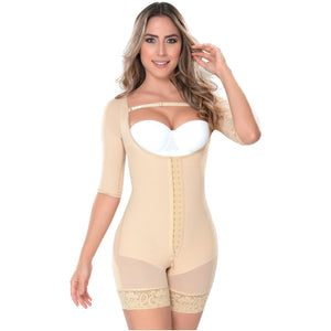 Mid Thigh Open Bust Powernet Bodysuits