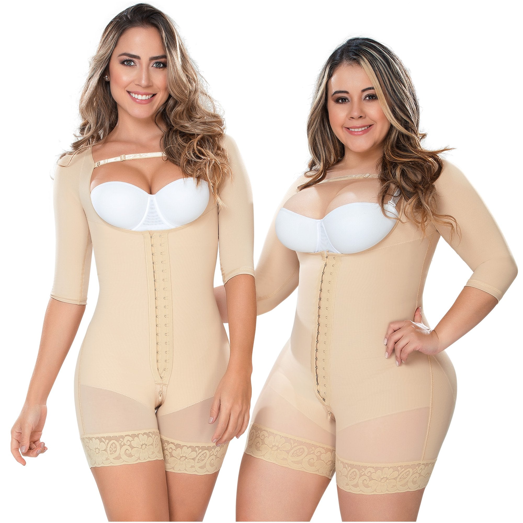 Mid Thigh Open Bust Powernet Bodysuits