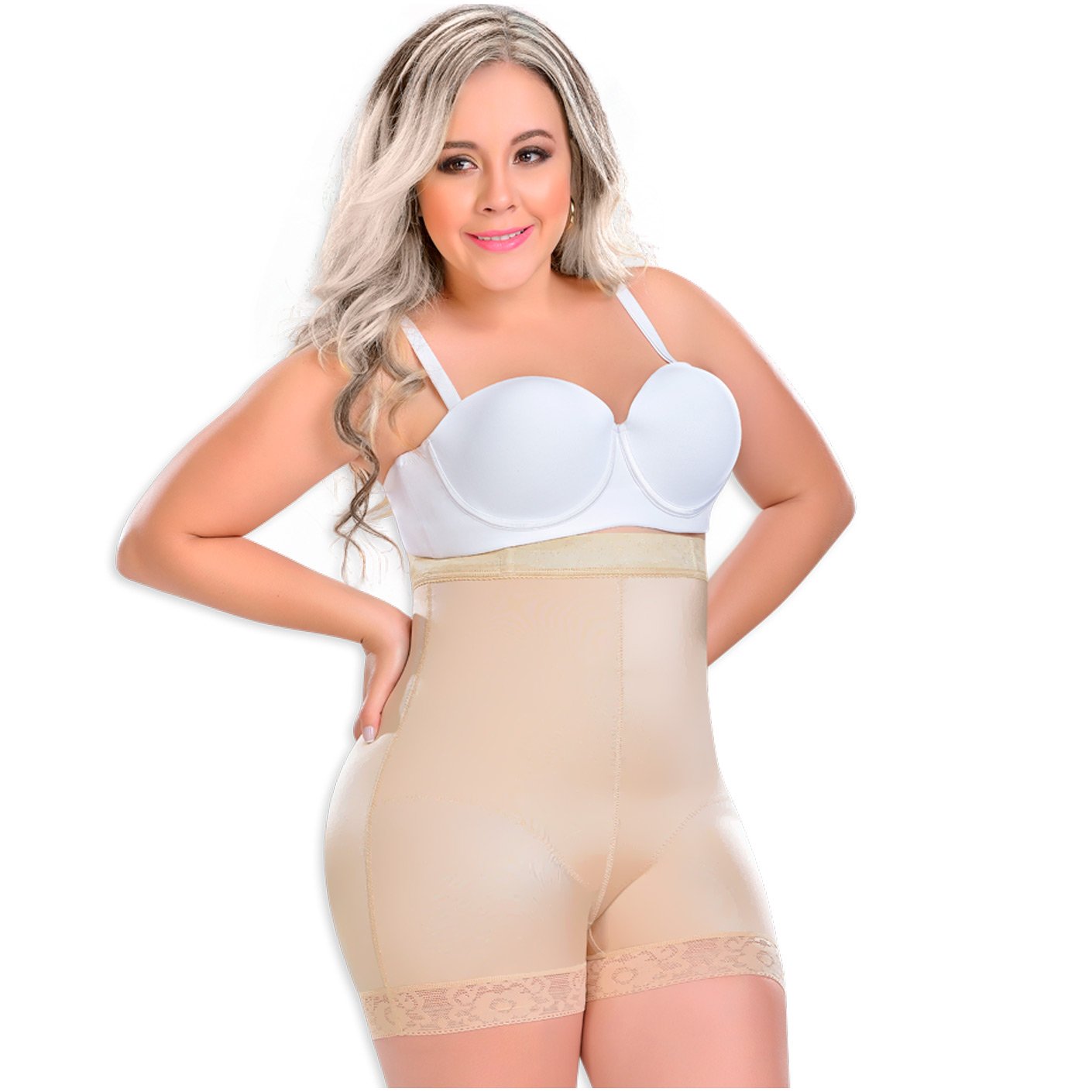 Fajas MYD 0216 Extra High-Waisted Compression Shorts Body Shaper for Women /  Powernet - Pal Negocio