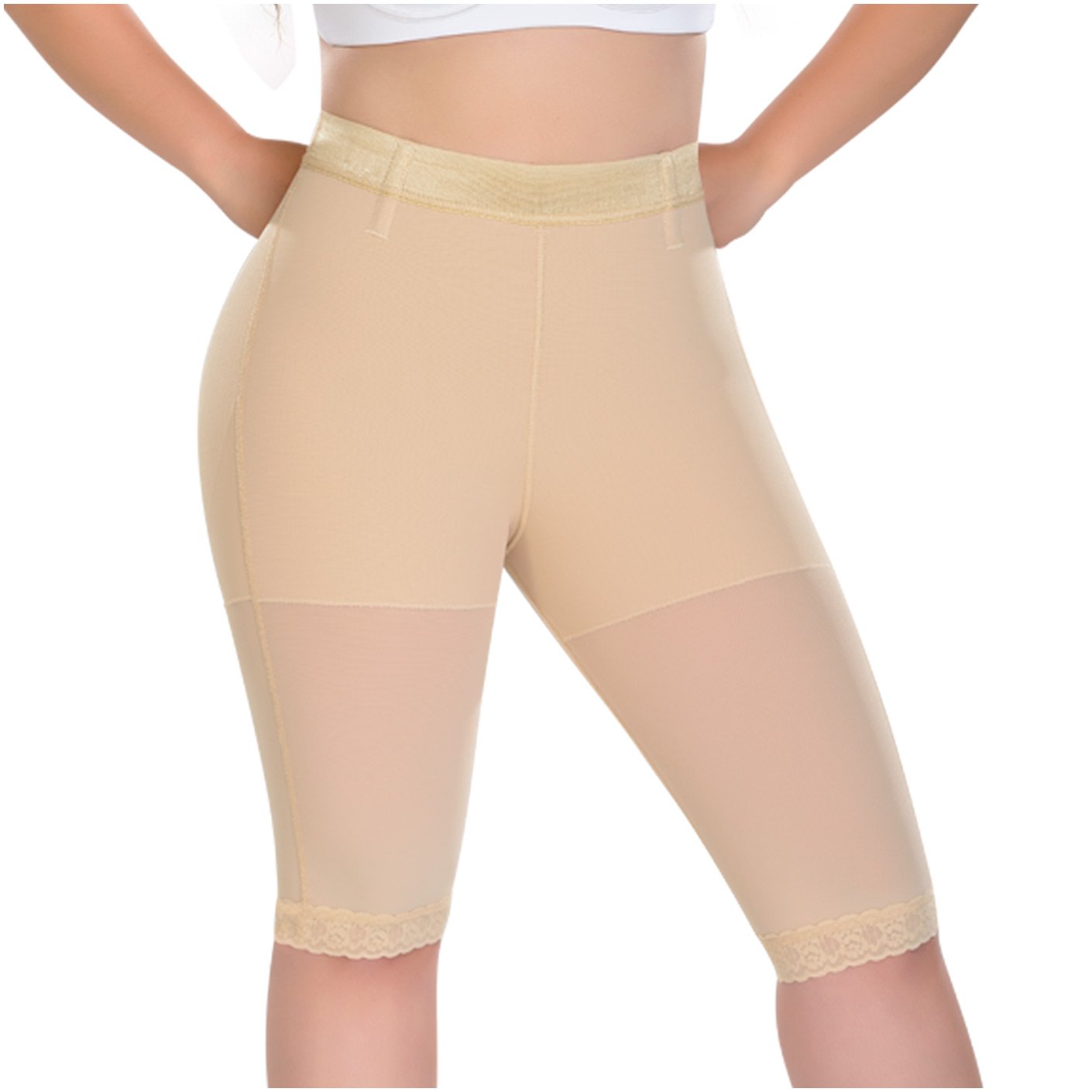 Knee Length High Waist Tummy Control Shorts – Shaperskin
