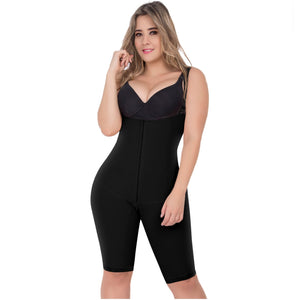 Open Bust Knee Length High Back Bodysuits