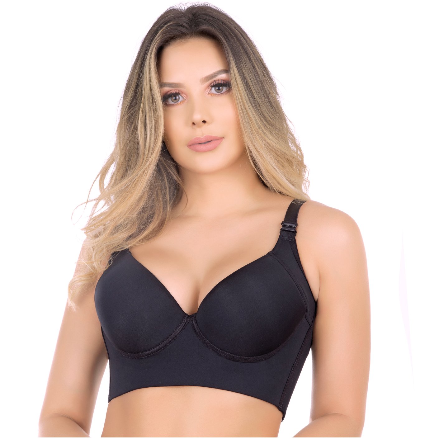UPLADY 8034 FIRM CONTROL STRAPLESS BRA FOR WOMEN (Size: 36C/L, Color: Black)