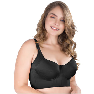 Full Cup Side Control Mid Back Bra